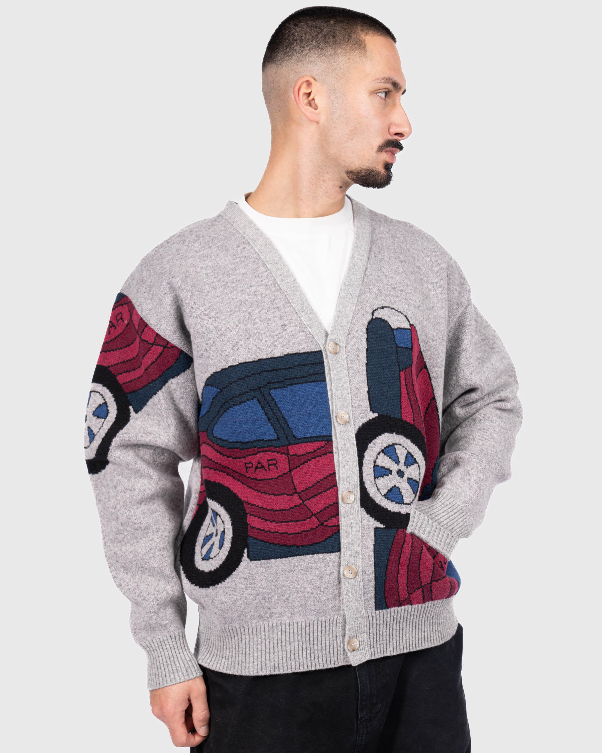 by Parra no parking knitted cardigan | 50422 | AFEW STORE